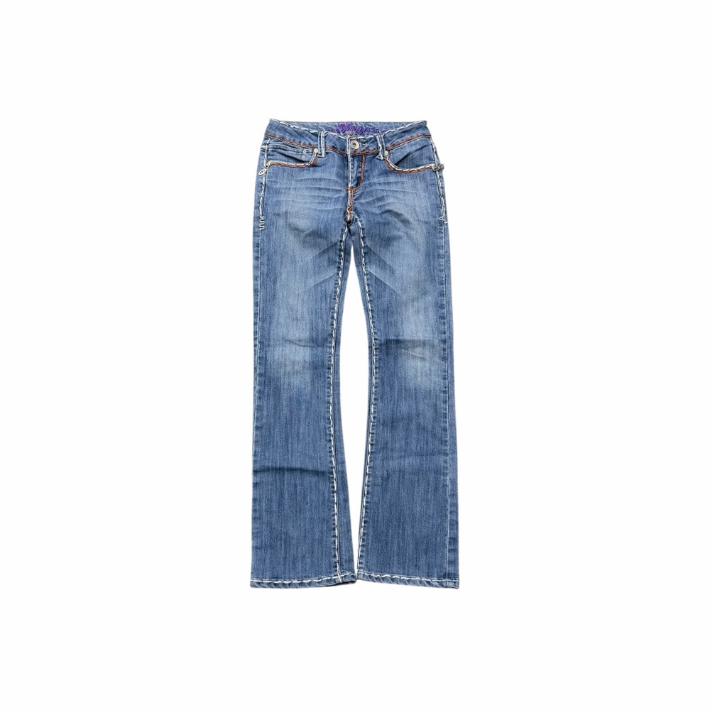 Y2K Monica’s Jeans Low Rise Bootcut Rhinestone Denim - Picture 2 of 4